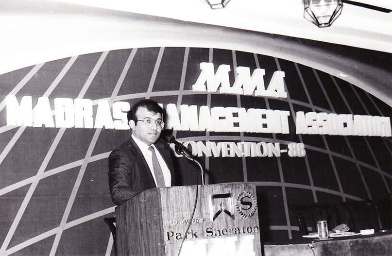 Addressing Industry and Government Leaders in December 1988 at Madras on Building a Competitive India